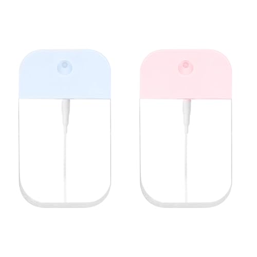 MUNZE Vaporisateur Parfum Vide 2 Pièces 45Ml, Flacon Spray Vide Réutilisable Pour Parfums Cosmétiques, Bleu Clair Et Rose Pâle