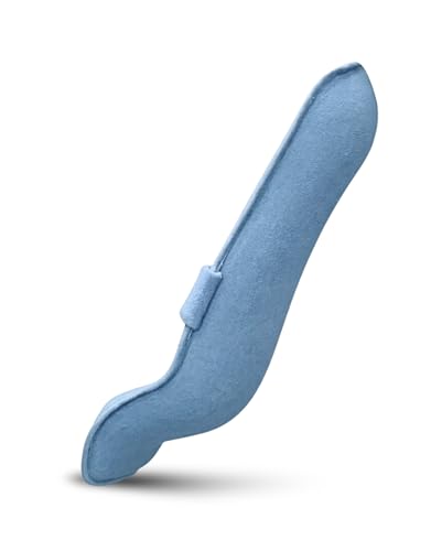 Image of 2-in-1 Reclined Carrying & Feeding Support Pillow | Strong Back Support | Indoor & Outdoor Use Cotton Blend, Ergonomic Design, 0-10 Months, Soft Cushioned Hard Support (Blue)