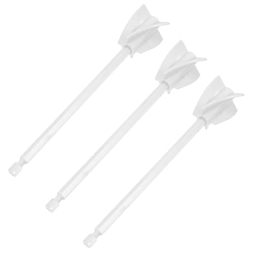 Holibanna Accesorio Mezclador para Taladro 3 Piezas Paleta de Resina Epoxi Blanca Varilla Mezcladora para Pintura y Cemento Herramientas para Mezclar Resina Epoxi Suministros para