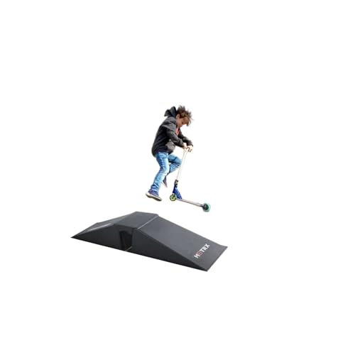 M8TRX 2+1 Durable Outdoor Bike/Skate/Scooter Training Ramp, Slip-Resistant, Easy Assembly, Ages 5+