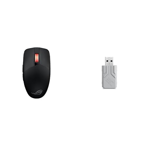 Image of ASUS ROG Strix Impact III Wireless Gaming Mouse (57G, 36K DPI) & ROG Polling Rate Booster (8000Hz) Bundle - SpeedNova Wireless Technology