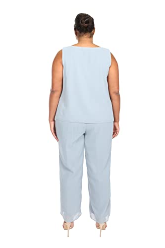 Le Bos Women's Fortuny Trim Long Jacket Pant Set4