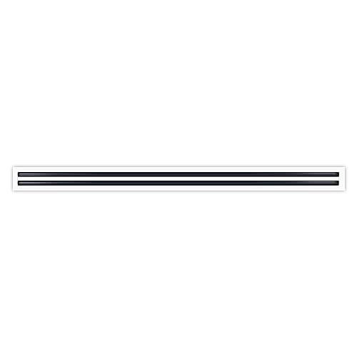 BUILDMART - 72" Linear Slot Diffuser - (2 Slot) Double Slot - White Decorative Air Vent - Modern AC Vent Cover for Ceiling, Walls & Floors - Texas Buildmart