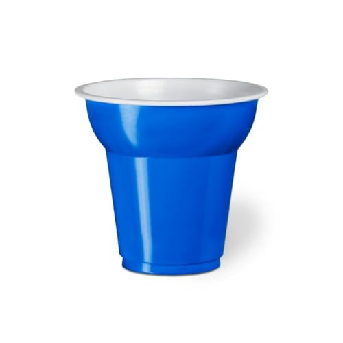 Generico 50 Bicchieri plastica CAFFE' da 70 cc | VARI COLORI | bicchierini da caffè 70ML vari colori MADE IN ITALY (Blu)