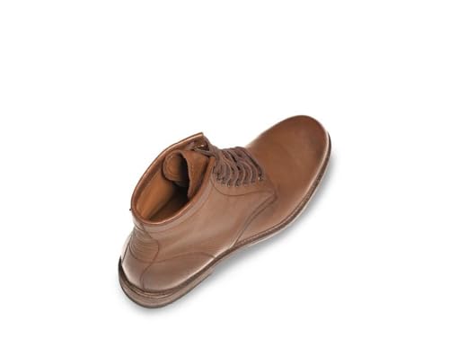 Image of Frye Tyler Lace Up Boots for Men Crafted from Soft Vintage Leather with Blake Construction, Burnished Toe and Heel, and Rubber Inserts on Leather Soles - 5 inch Shaft Height