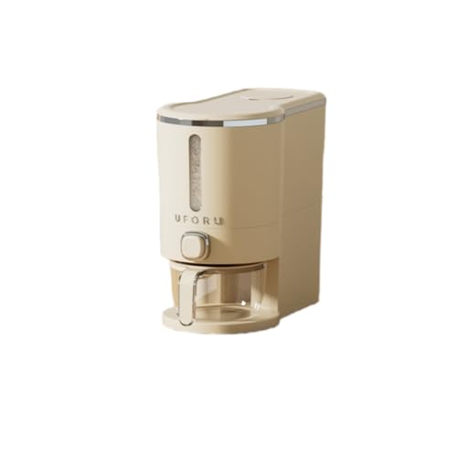 Buccvut米びつ米櫃虫除け お米保存容器水洗い 米びつ自動スイッチ お米収納 無洗米対応 自動密閉 省スペース家庭台所的な 鮮度を保ち 軽量 清潔便利 小麦粉 コーヒー豆 清潔便利 鮮度保ち キッチン用品 (クリームホワイトです,18*34*31.5c