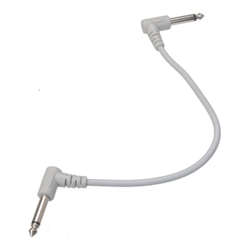 BESTonZON Guitar Accessories 6pcs 6.35mm Guitar Patch Cable Right Angle Design for Effector