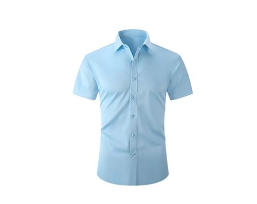 Chemise légère manches courtes homme anti-transpiration slim fit