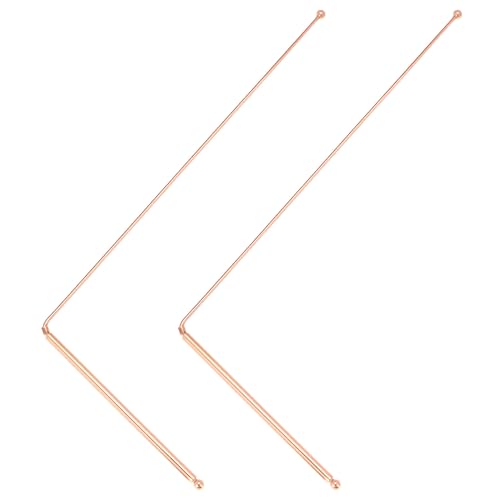 QWORK® 2 Stück 99,9% Reinem Kupfer-Wünschelruten Set – Energiestab für Wasseraufspürung und Paranormale Untersuchungen