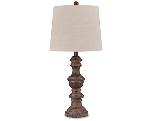 Signature Design by Ashley Magaly Cottage 27.65" Table Lamp, 2 Count Lamps, Brown