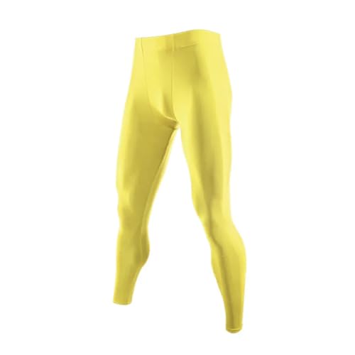 Collants de course pour hommes jaune XL | Legging de sport