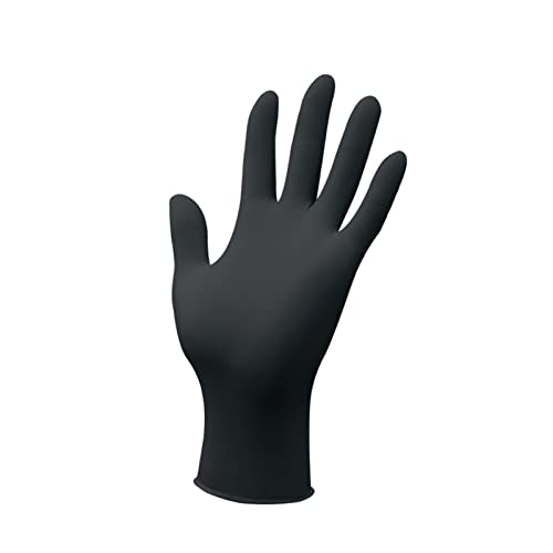 Guantes de nitrilo trabajo a prueba agua Gmg negros más gruesos 100% for guantes desechables alimentos químicos mecánicos(Black-20 Pcs,XL)
