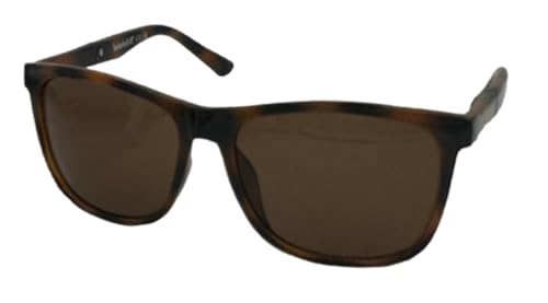 Timberland Sunglass Mens Dark Havana Rectangle Plastic, Brown Lens TB7289. 52E