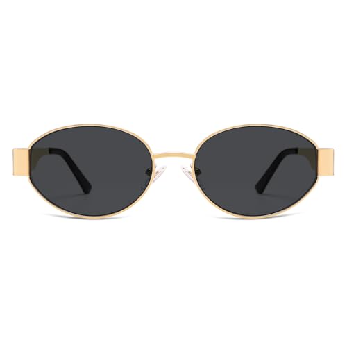 SOJOS Retro Oval Sunglasses for Women Trendy Classic Shades UV400 Protection SJ12564