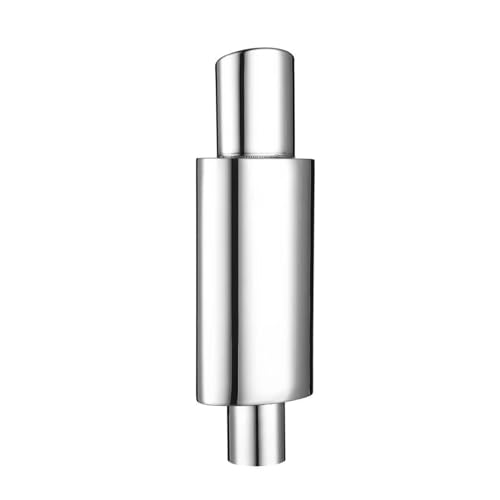 Tubo Escape Silenciadores Escape 51, 57 Y 63mm Color Azul Y Plateado, Sonido para Coche Deportivo, Silenciador Tubo Escape Cola Universal Ovalada Acero Inoxidable Silenciador(Straight Silver 63MM)