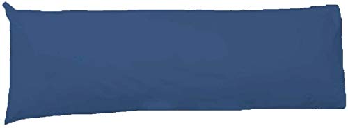 Dulce Lino New Bolster Pillow Case Cover & Pregnancy Maternity Orthopaedic Support.(Navy, 6FT)