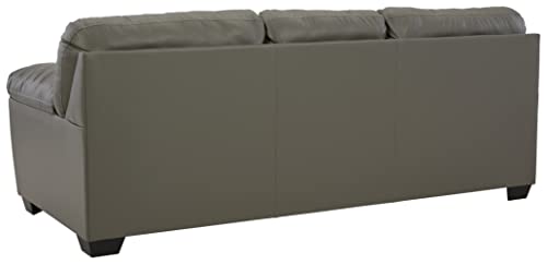 Signature Design By Ashley Donlen Modern Tufted Faux Leather Sleeper Sofa, Queen, Gray #TOP4