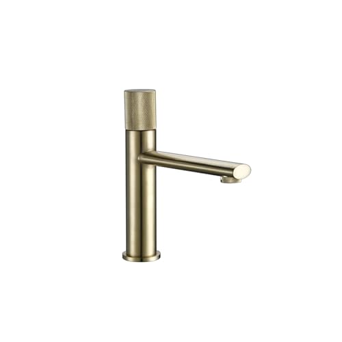 Grifo de baño moleteado QYYZTQY monomando giratorio para lavabos de diseño exclusivo