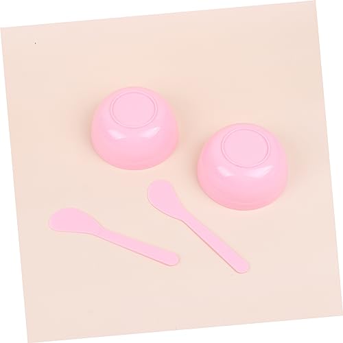 10 tazones para mezclar cristal rosa reutilizables y apilables miniatura 6