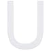BestPysanky Arial Font White Painted MDF Wood Letter U (6 Inches)