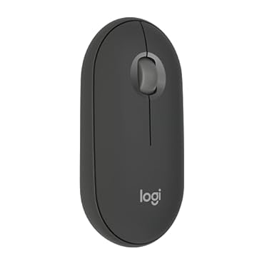 Mouse sem fio Logitech Pebble 2 M350s com Clique Silencioso, Design Slim Ambidestro, Conexão Bluetooth e Pilha Inclusa - Grafite
