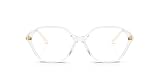 Vogue Eyewear Women's VO5622 Hexagonal Prescription Eyewear Frames, Transparent/Demo Lens, 55 mm