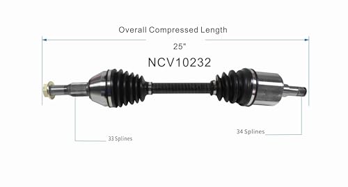 GSP NCV10232 CV Axle Assembly (Front Passenger Side)