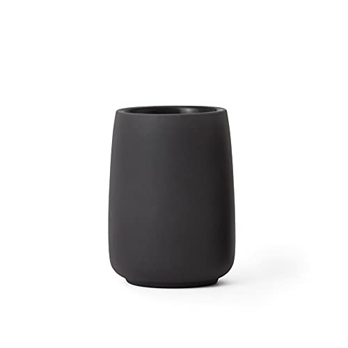 Viva Scandinavia Lot de 2 tasses à thé en porcelaine large, facilement empilables, 150 ml, noir mat