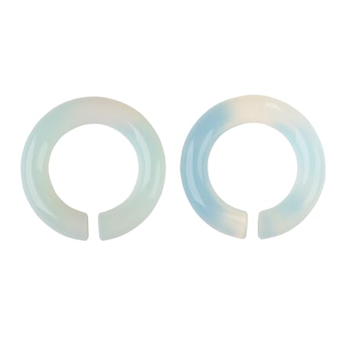 Boucles d'oreilles créoles en opalite Pierced Owl la paire