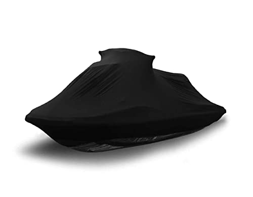 Indoor Jet Ski Cover Compatible with 2007-2008 SEA DOO GTX Ltd - Black Satin - Ultra Soft & Stretchy - Protect from Dust & Dings - Includes Free Storage Bag