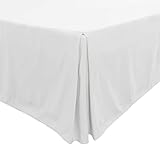 Bed Skirt California King Bed Skirt 18 Inch Drop, Tailored/Pleated Bedskirt, Dust Ruffle with Split