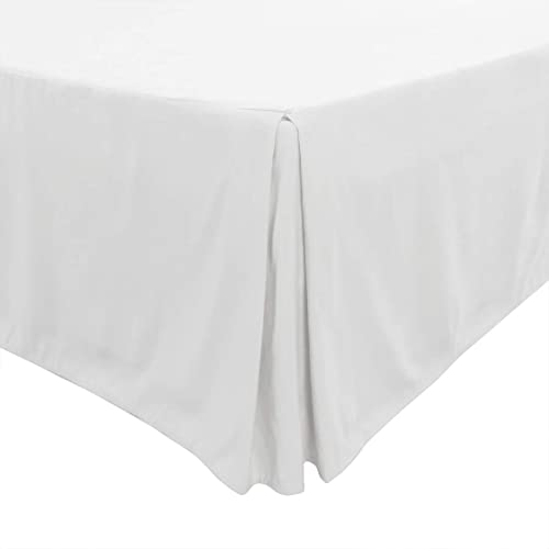 Bed Skirt California King Bed Skirt 18 Inch Drop, Tailored/Pleated Bedskirt, Dust Ruffle With Split Corners And Platform, Solid Wrinkle And Fade Resistant Bedskirt (California King, White) #TOP4