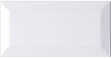 3x6 White Beveled Glossy Ceramic Genuine Subway Tile Made in USA (Full Box 80)