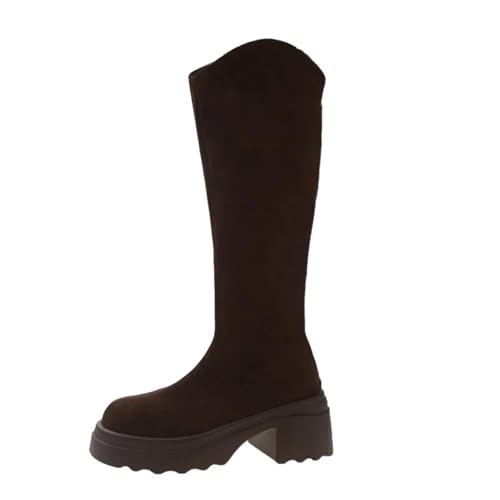 Cuissardes femme extensibles qui ne glissent pas, bottes hautes à fermeture éclair