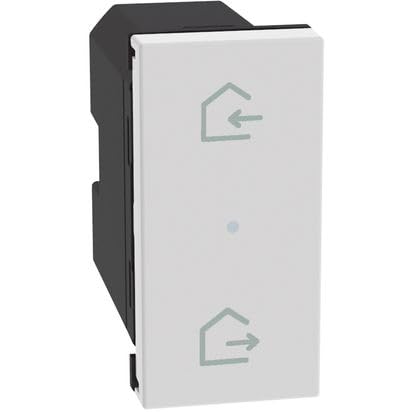 BTICINO Scenario Entra/Esci MatixGO JW4570CWI, Comando Centralizzato per Luci, Tapparelle e Prese Smart, Interruttore WiFi con Batteria, da Incasso, Controllo da Remoto, Automazioni, Smart Home