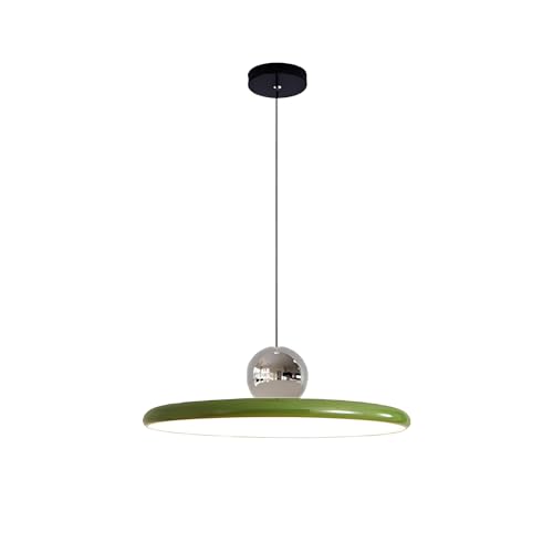S-Cevada Moderne 40cm LED Pendelleuchte Dimmbar Vintage Metall Hängeleuchte mit Farbiger Fassung für Schlafzimmer Kücheninsel Wohnzimmer Flur Esszimmer (Silber+Grün) S-Cevada Moderne 40cm LED Pendelleuchte Dimmbar Vintage Metall Hängeleuchte mit Farbiger Fassung für Schlafzimmer Kücheninsel Wohnzimmer Flur Esszimmer (Silber+Grün)
