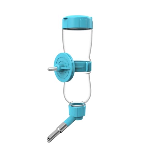 Bird Water Feeder, Automatic Water Dispenser for Cage Hanging Water Bottle for Parakeet Canary Cockatiel Finch Budgie (Blue, 240ml)