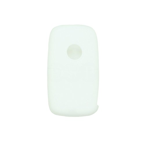 BROVACS Silicone Cover Protector Case Holder Skin Jacket Compatible with VOLKSWAGEN PASSAT SEAT SKODA 3 Button Flip Remote Key Fob CV9800 White - Image 3