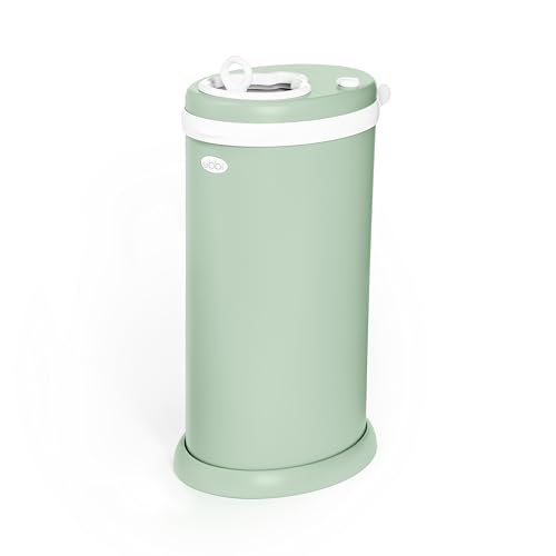 Image of Ubbi Steel Diaper Pail, Odor Locking, No Special Bag Required, Award-Winning, Registry Must-Have, Sage Green
