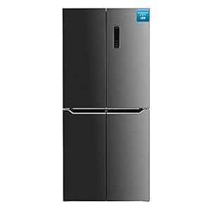 Frilec BONN-MD452-135-040FDI – Amerikaanse Koelkast – Dark Inox