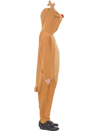 Smiffys Disfraz de reno, Marrón, con traje entero 2 Smiffys Disfraz de reno, Marrón, con traje entero