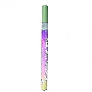 12 Colors Water-Based Non-Toxic Nail Art Pen Set for Manicure DIY Decoration (Turquoise)