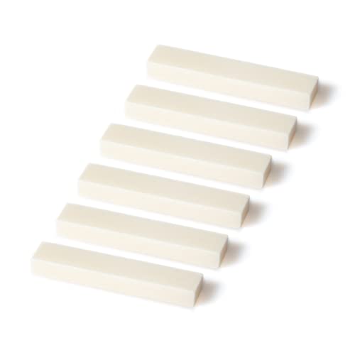 Cheerock 6Pcs Guitar Bone Nuts, Blank Guitar Bridge Saddle And Nut, Pure Bone Nut For Electric Bass Acoustic Classical Guitar Mandolin Banjo Ukulele Diy #TOP24