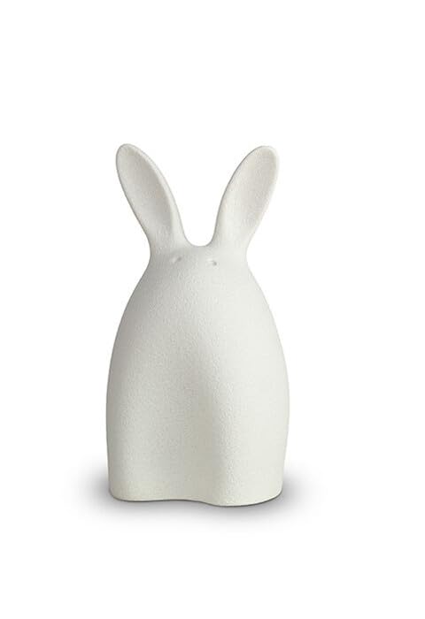 Urne funéraire Lapin Blanc : sépulture cinéraire en céramique pour animaux