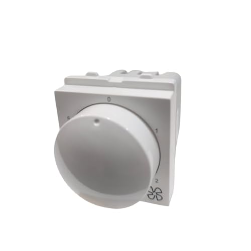 Image of Schneider's Electric's Opale step fan Regulator X3200 (White), Standard Polycarbonate fit only on opale series plate