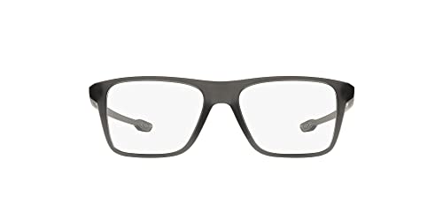Oakley Oy8026 Bunt Armação retangular para óculos de grau, Lente cinza acetinada/demonstração, 46 mm