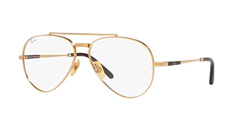 Image of Ray-Ban unisex-adult Rx8225v Aviator Titanium Pilot Prescription Eyewear Frames