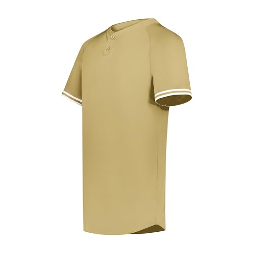 Augusta Sportswear Boys Cutter+ Henley Jersey, Vegas Gold/White, Small