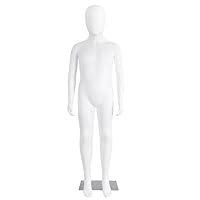 Child Mannequin Full Body, Children Dress Form Adjustable Faceless Mannequin Torso, Realistic Adjustable Detachable Manikin Body Display with Metal Base for Kids 51.2 Inches