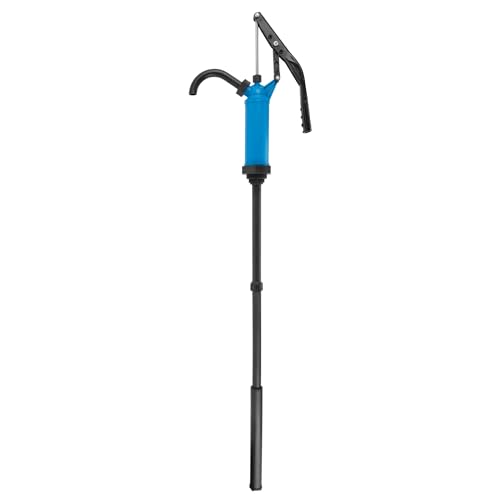 Image of Performance Tool W54268 Blue General Purpose Lever Action Barrel Drum Pump - Fits 5 to 55 Gallon Drums